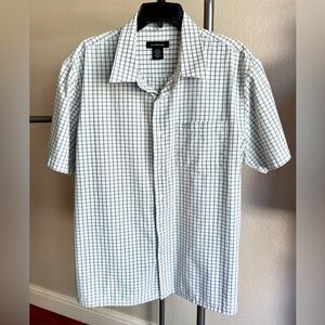 Calvin Klein Jeans Men’s Plaid Cotton Button Down Short Sleeve Shirt Size XL